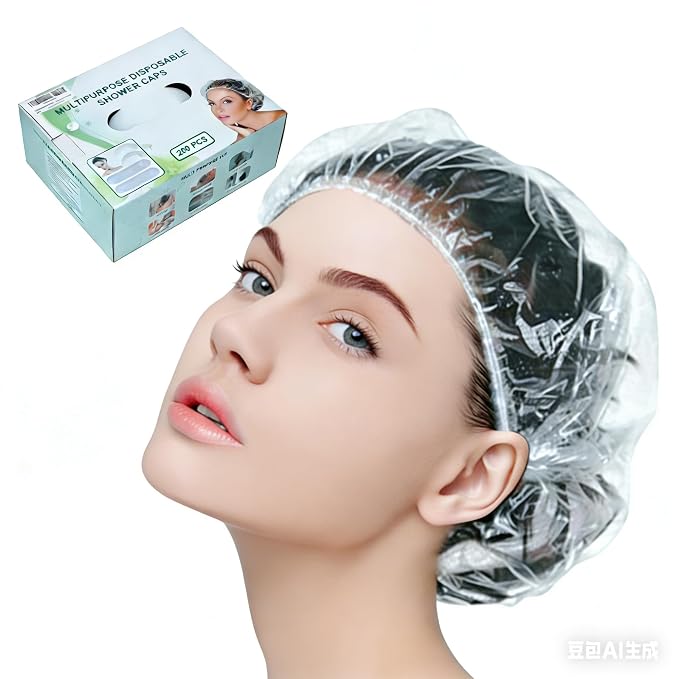 Tissue Box With Dispenser Disposable Shower Caps 200pcs Hair Processing Clear by Unknown