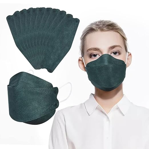Borje KN95 Face Masks for Adults 50 Pack, 5-Ply Emerald Green Disposable Face - Image 4