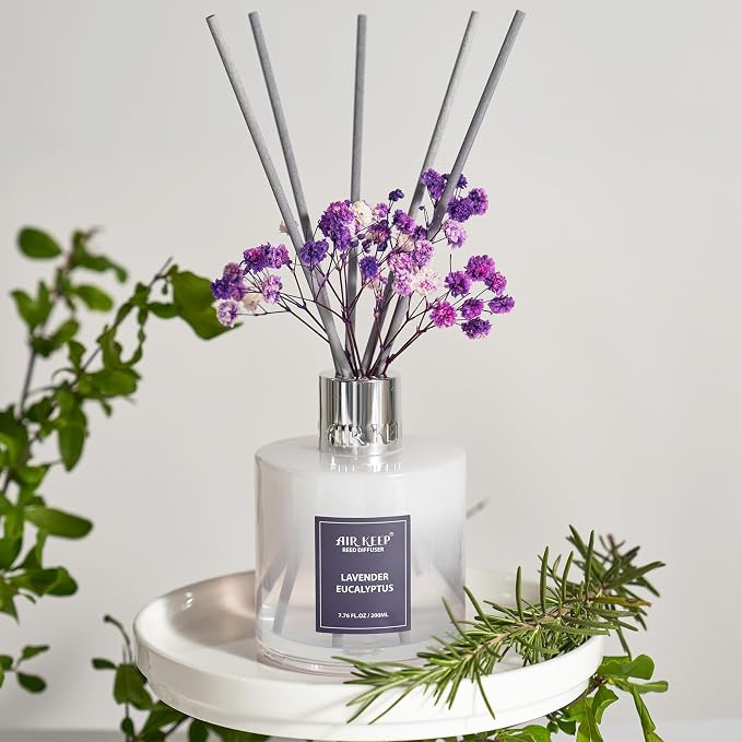 Airkeep Reed Diffuser Set/Lavender Eucalyptus/6.76 fl oz/1 Pack/Home & Office - Image 5