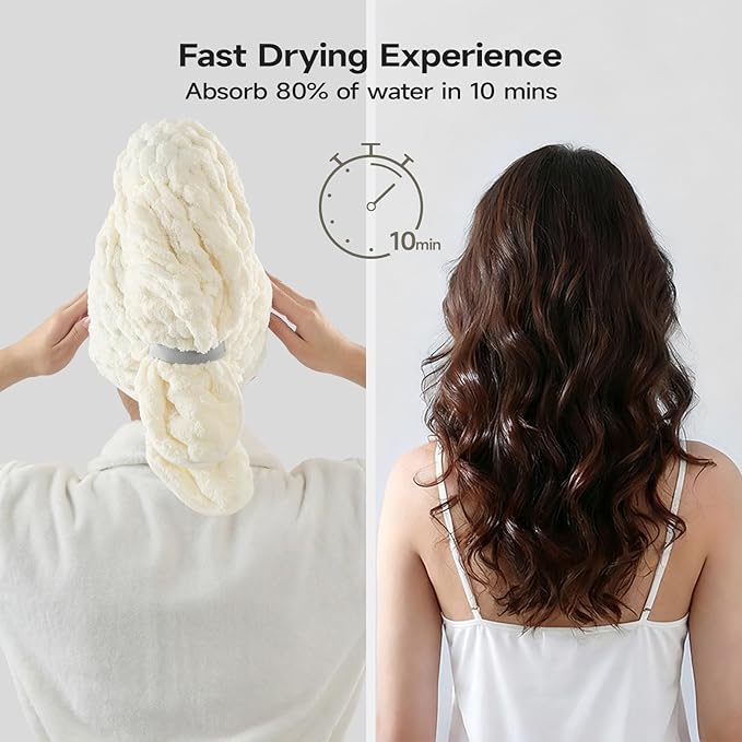 REDKISS 4 Pack Extra Large Hair Towels - Image 4
