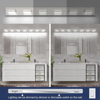 SineRise LED Modern Bathroom Vanity Light Fixtures, Brushed Nickel Modern - Image 5