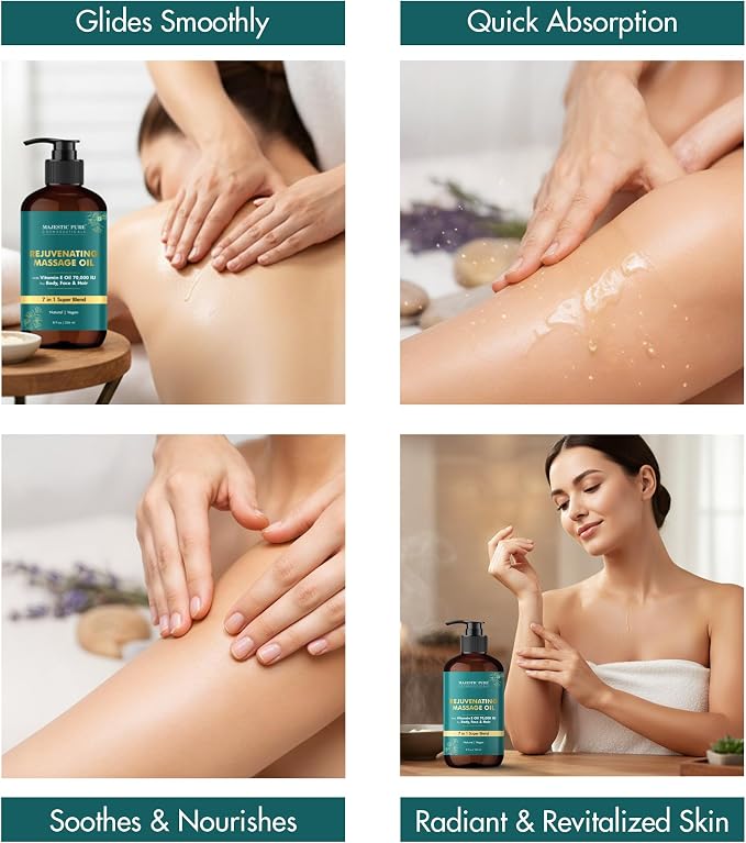 MAJESTIC PURE Vitamin E 70k Blend Massage Oil - Image 5