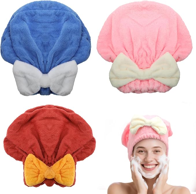 Microfiber Hair Towel Wrap for Women, Anti-Frizz Plopping Towel for Curly and by Unknown