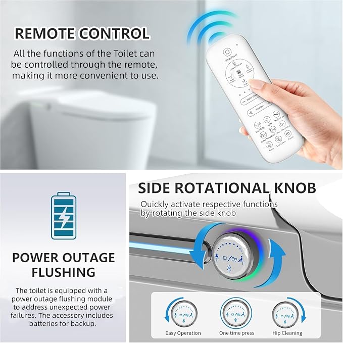 TDH Smart Toilet, One Piece Bidet Toilet - Image 3