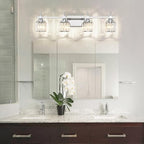 SOLFART Crystal 4 Lights Bathroom Lights Over Mirror Bathroom Lighting Fixtures - Image 3