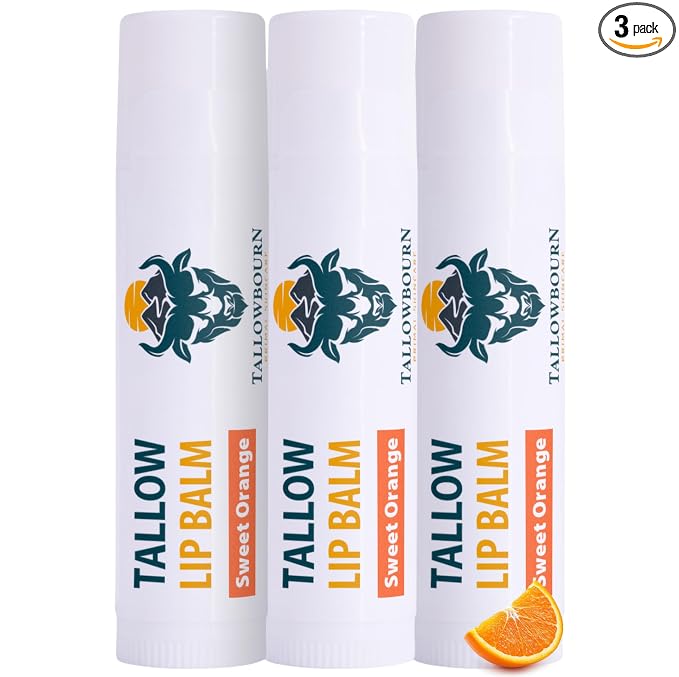 Moisturizing Tallow Lip Balm – Grass-Fed Beef Tallow by TALLOWBOURN