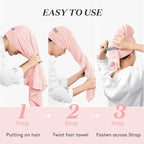 YFONG Large Hair Towel Wrap for Women, Super Absorbent Microfiber Hair Towel - Image 7
