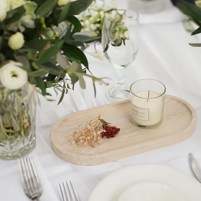 Koville Italian Travertine Tray, Catchall Tray - Image 9