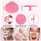 MUiiGOOD 2pcs Silicone Face Scrubber Round Pads Face Mask Brush Exfoliating Lip - Image 4