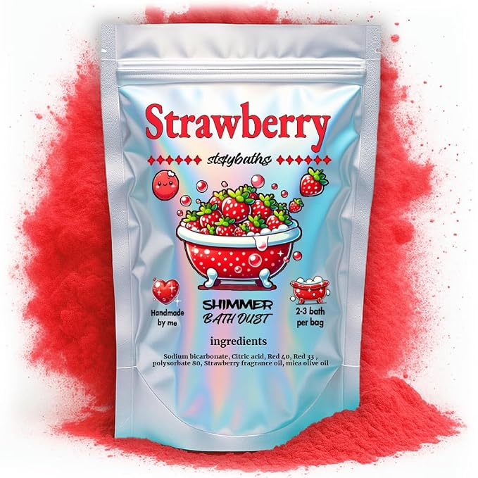 Red Shimmer Bath Bomb in A Bag by Unknown