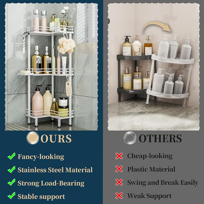 Consumest Corner Shower Caddy Standing - Image 2