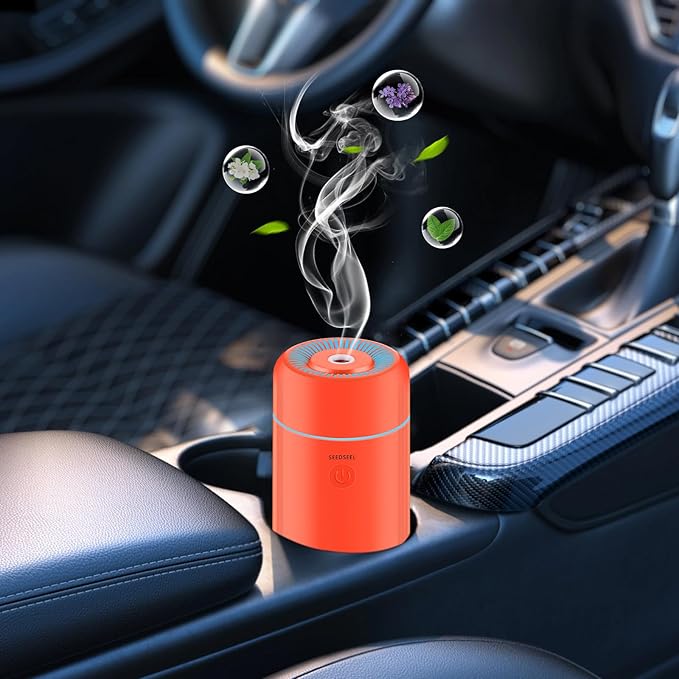 SEEDSEEL 100ML Car Essential Oil Diffuser, Mini Air Humidifier by SEEDSEEL