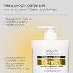 Advanced Clinicals Retinol Cream + Collagen Peptides Body Moisturizer & Face - Image 2