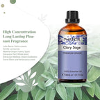 Clary Sage Essential Oil, 1.01Fl.Oz PHATOIL Pure Essential Oil Singles - Image 2