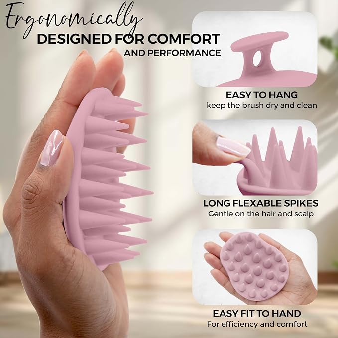 Fiora Naturals Scalp Massager Shampoo Brush - Image 4