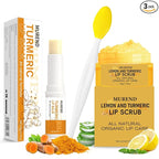 3PCS Turmeric Lemon Lip scrub and Turmeric Lip Balm by Unknown