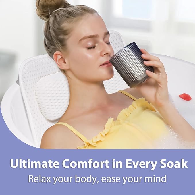 Full Body Bath Pillow for Tub, Luxury Bathtub Pillow for Full Back, Head and - Image 2