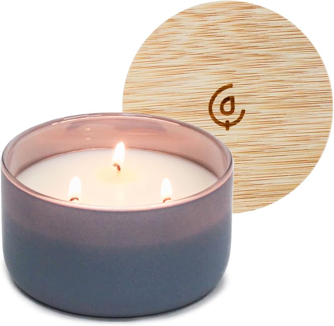 Calyan Wax Co. Charcoal & Sandalwood 3 Wick Scented Candle by CalyanWaxCo