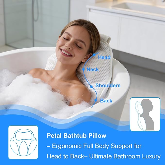Luxury Oversized Petal-Shaped Bath Pillow - Image 3
