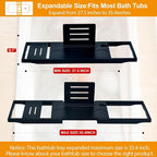 Premium Bathtub Caddy Tray Black - Image 2