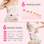 Portable Heating Pad Period Cramps: 2 Timer 6 Heat Levels 6 Vibration Modes - Image 2