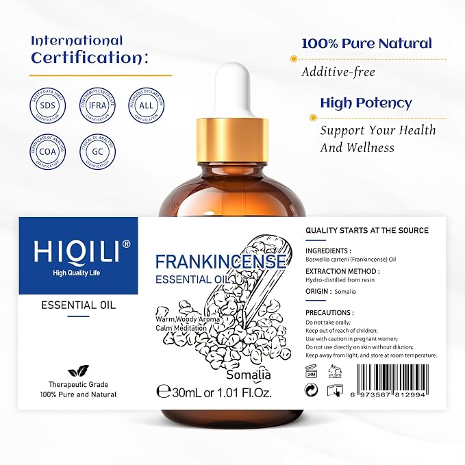 HIQILI 30ML Frankincense Essential Oil, Skin Care, Camp Atmosphere Creation - Image 7