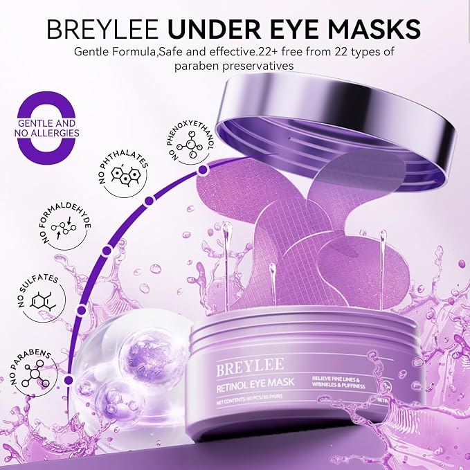 BREYLEE Retinol Eye Mask Under Eye Patches - Image 8