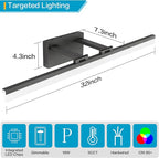 SOLFART Black Vanity Light Modern 31.5 inch Dimmable LED Light - Image 4