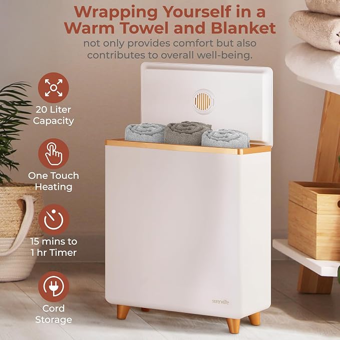 SereneLife Luxury Rectangle Towel Warmer - Image 6