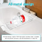 YQh Adjustable Tub Rack, 304 Stainless Steel Bathroom Tray, - Image 6