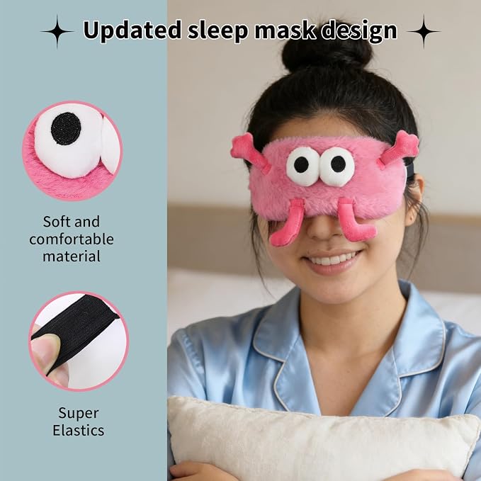 PERFECTSIGHT Sleep Eye Masks, Cute Sleep Eye Cover Lightweight Adjustable - Image 5