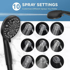 Dual Handheld Shower Head Combo, 2-in-1 Rain Shower Heads System Wide Rainfall - Image 7