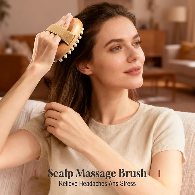 2 PCS Meridian Massage Brushes, Wood Therapy Massage Tools - Image 8