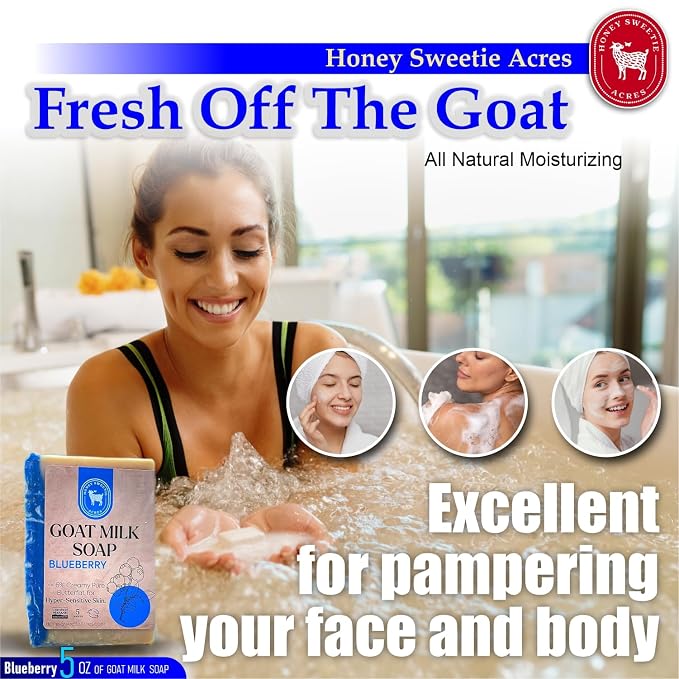 Honey Sweetie Acres Blueberry Goat Milk Soap - Image 10