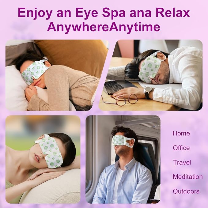 30 Packs Steam Eye Mask, Lavender Steam Eye Masks Disposable, Self-Heating - Image 5