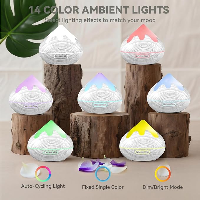 500ML Essential Oil Diffuser, Large Aromatherapy Diffuser - Image 3