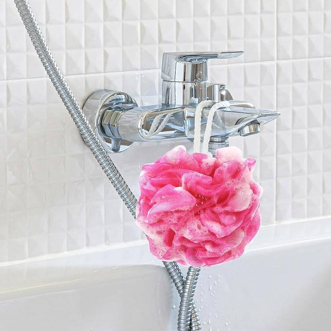 BTYMS Premium Mesh Poufs Bath Sponges Shower Loofahs Exfoliating Shower Puff - Image 5