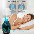 Essential Oil Diffuser 150ML -3D Firework Glass Aromatherapy Diffusers - Image 4