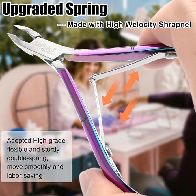 LePinko 4 Packs Upgraded Cuticle Trimmer kit, Sharp Dead Skin Clipper, - Image 5