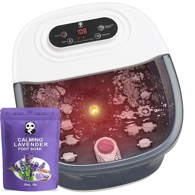 Foot Spa Bath Massager with Heat Bubbles and Vibration Massage and Jets - Image 8