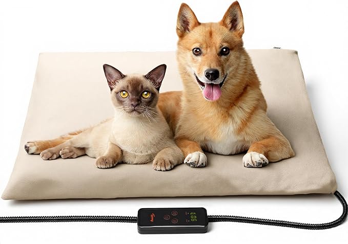 Toozey Large Pet Heating Pad, 6 Adjustable Temperature Heated Dog Bed by Toozey