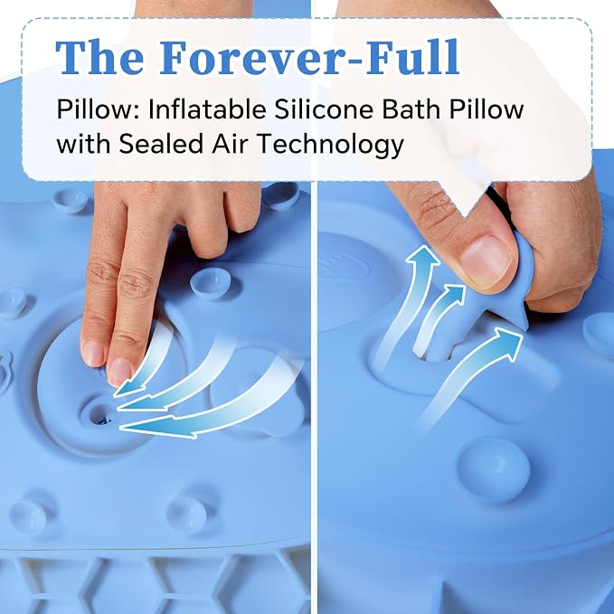 Luxury Silicone Bath Pillow for Tub, New Cloud-Soft 4D Air-Cushion Bathtub - Image 4
