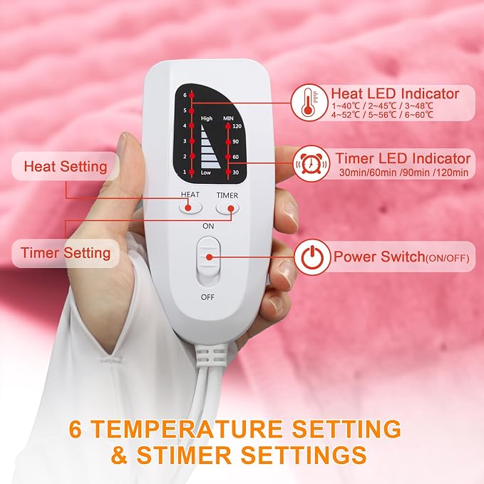 Deepsoon Heating Pad, Electric Heating Pads - Image 7
