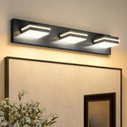 VOLISUN Modern Black Bathroom Vanity Light Fixtures, 5CCT Dimmable Bathroom by VOLISUN