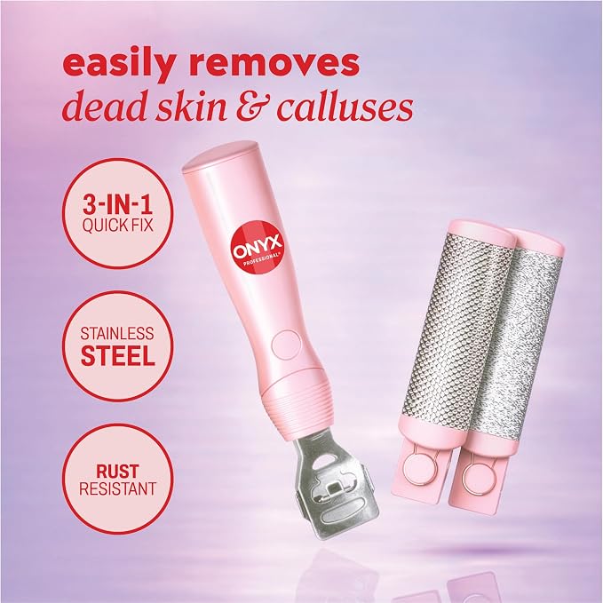 ONYX Professional Callus Miracle 3 Step Pedi Tool, Includes a Stainless Steel - Image 3