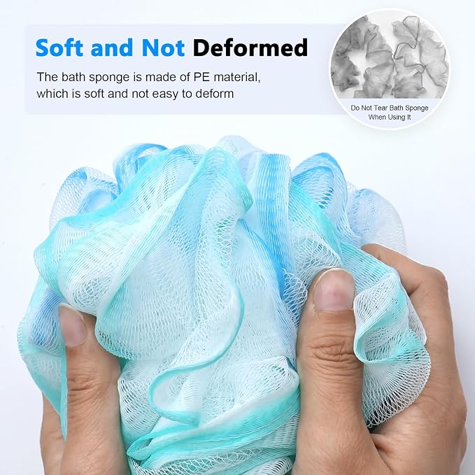 Loofah on a Stick PE Soft Mesh Luffa - Image 2
