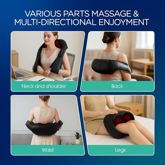 VOYOR-HEALTH Shiatsu Neck and Back Massager, Electric Deep Tissue 4D Kneading - Image 5