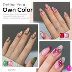 modelones Cat Eye Gel Nail Polish Set, 6 Colors Orange Neon Galaxy Hot Pink - Image 3