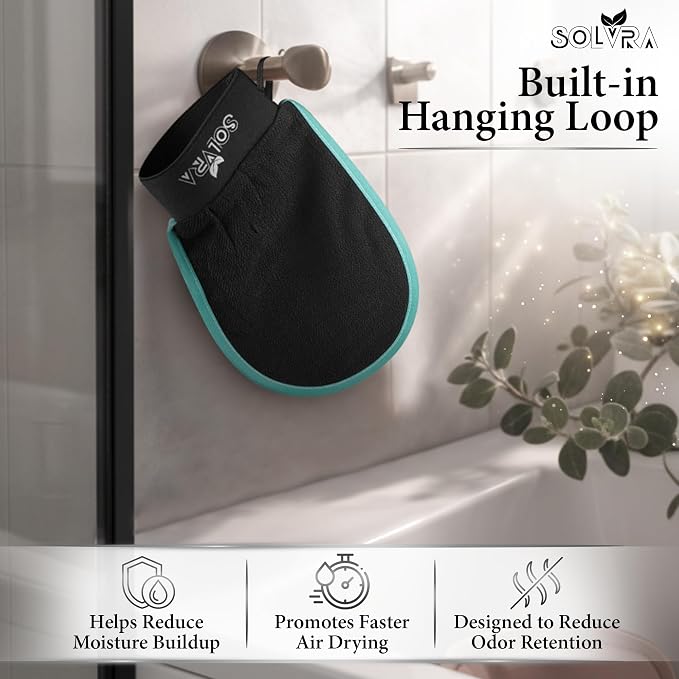 Exfoliating glove for Shower & Exfoliating body scrubber – 100% Vegan Viscose - Image 9