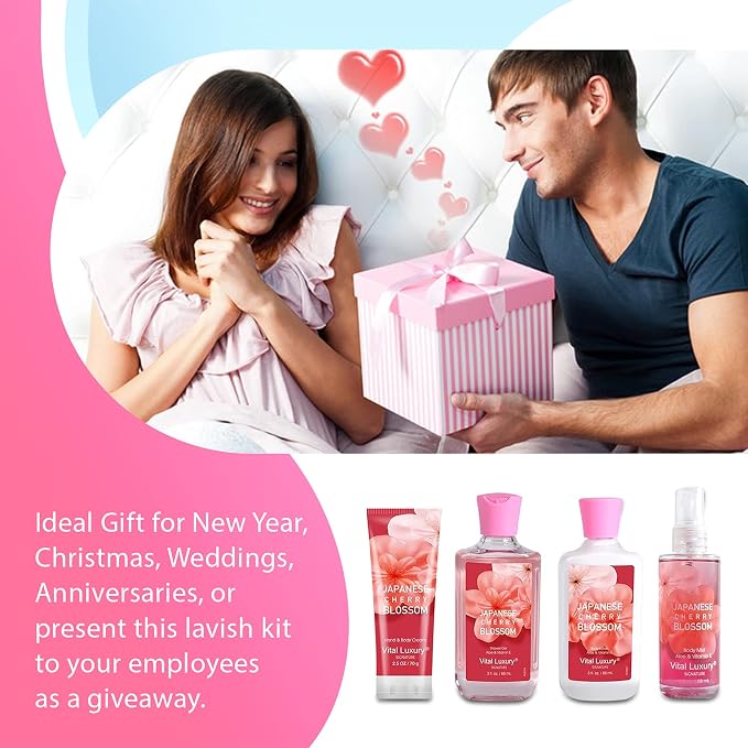 Mother’s Day Gift Set for Women – 4PC Japanese Cherry Blossom Luxury Spa Kit - Image 6